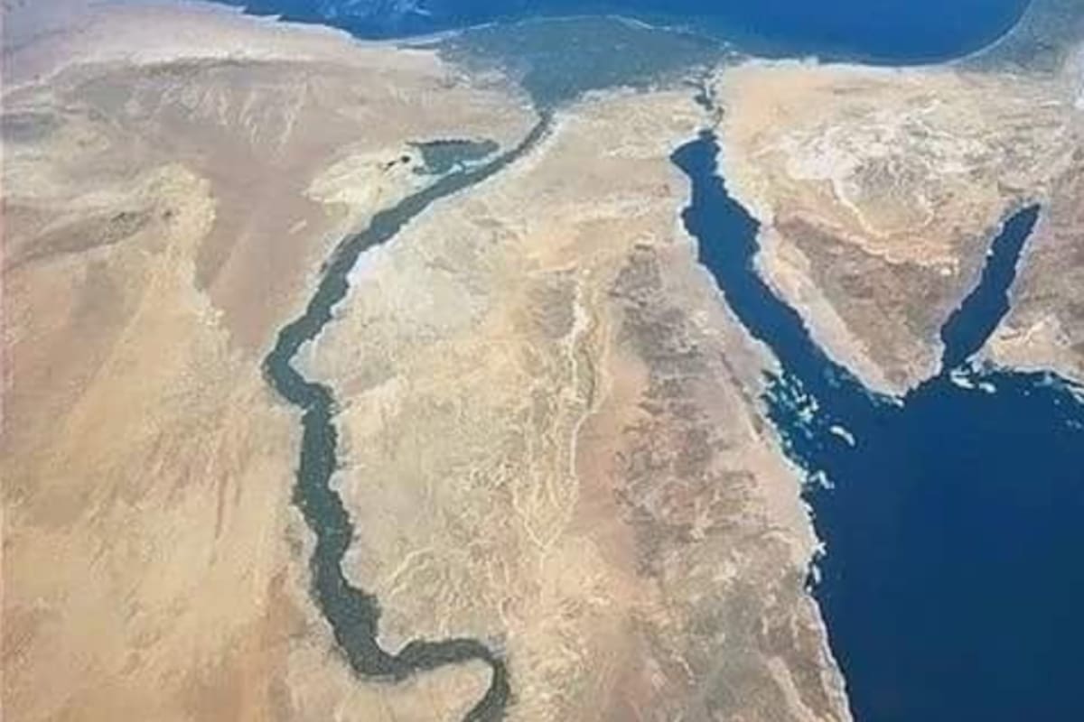 El río Nilo fotografiado desde la Estación Espacial Internacional por el astronauta Chris Hadfield. Fuente: NatGeo.