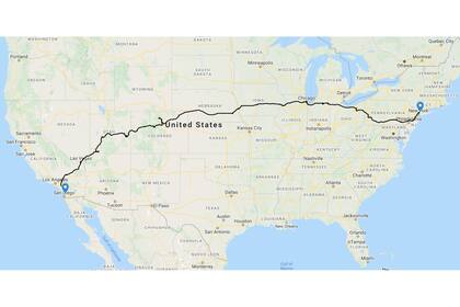 El “road trip” desde Nueva York a San Diego.