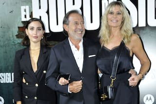 Guillermo Francella y su hija Johanna en el estreno de El robo del siglo