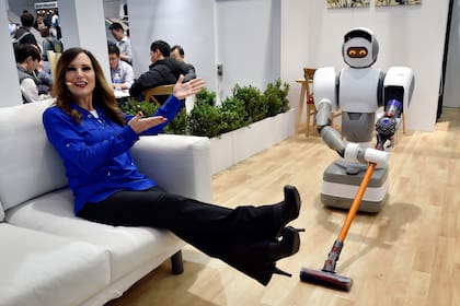El robot Aeolus durante la presentación en la CES