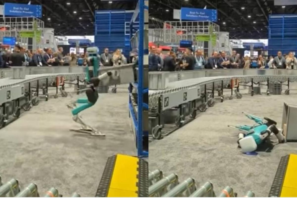 El robot aparentemente sufrió una falla mecánica después del trabajo repetitivo. FOTO: Captura de pantalla YouTube: TechGalore