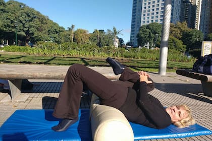 El rodillo es un elemento que ayuda en el tratamiento kinesiológico
