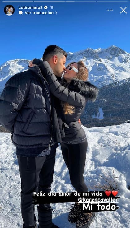 El romántico posteo de Cuti Romero (Foto: Instagram)