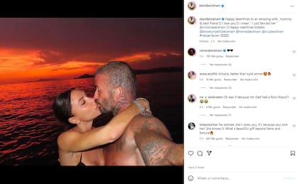El romántico saludo de David Beckham para su esposa en San Valentín (Foto: Instagram @davidbeckham)