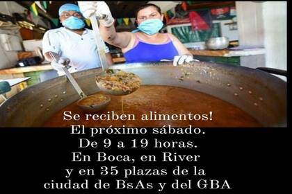 El sábado, se juntan donaciones de alimentos, leche y pañales