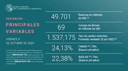 El saldo informado del día