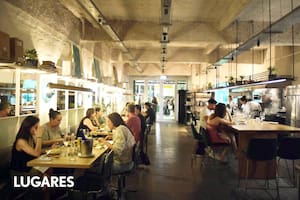 El salón del flamante restó de herencia italiana con un giro contemporáneo
