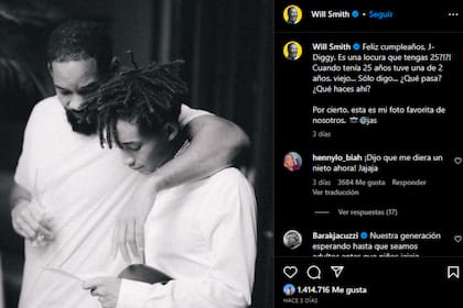 El saludo a Jade Smith (Foto Instagram @willsmith)