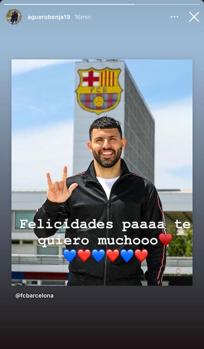 El saludo de Benja Agüero para su papá
