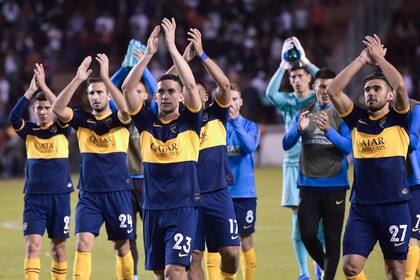 El saludo de Boca después de la victoria; el elenco xeneize redondeó una actuación enorme