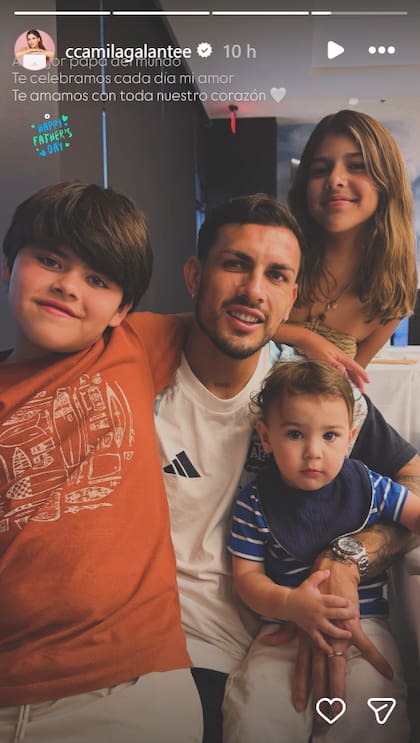 El saludo de Camila Galante a Leandro Paredes