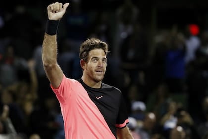 El saludo de Del Potro al público en el Crandon Park