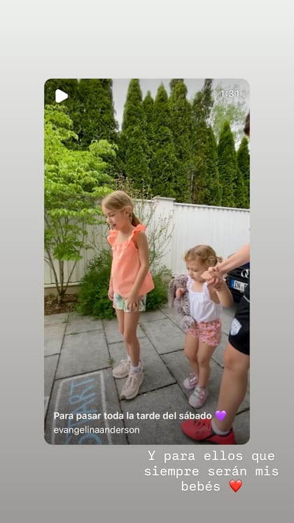El saludo de Eva Anderson a sus hijos