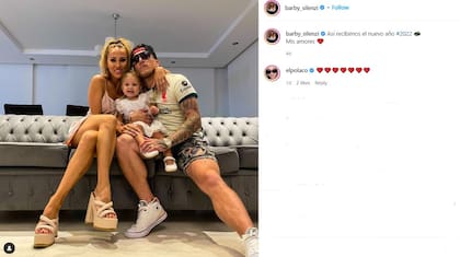 El saludo de fin de año de la pareja (Foto: Instagram/@barby_silenzi)