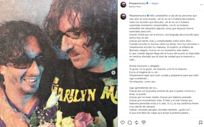 El saludo de Fito Páez a Charly García por su cumpleaños (Foto: Instagram @fitopaezmusica)