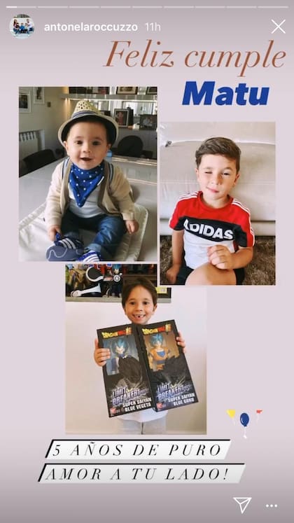 El saludo de mamá Antonela a Mateo Messi por su quinto cumpleaños en Instagram