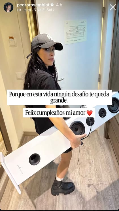 El saludo de Pedro Rosemblat a Lali por su cumpleaños