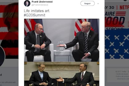 El saludo de Trump y Putin en el reciente G20 fue idéntico al de Underwood y Petrov en House of Cards
