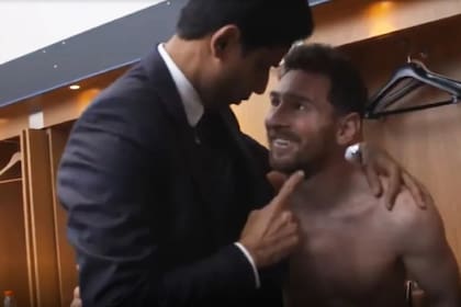 El saludo del presidente del PSG a Messi