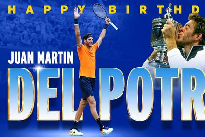 El saludo del US Open para Juan Martin del Potro en el día de su cumpleaños número 33.
