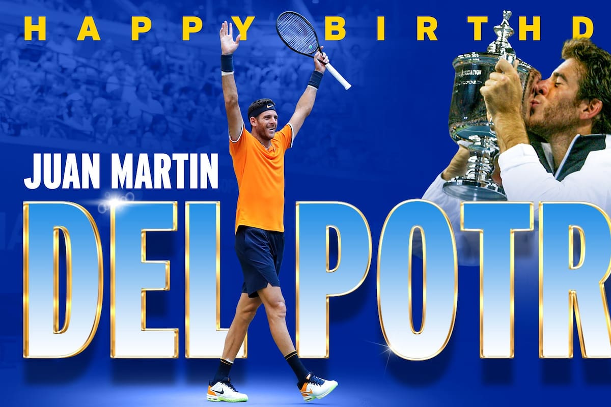 El saludo del US Open para Juan Martin del Potro en el día de su cumpleaños número 33.