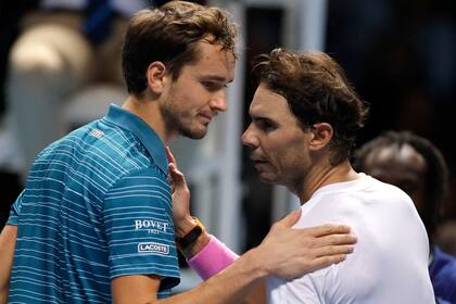 El saludo final de Medvedev con Nadal