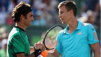El saludo final entre Federer y Berdych