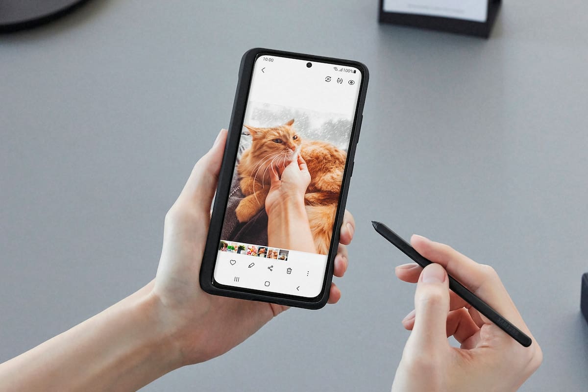El Samsung Galaxy S21 Ultra se venderá con una funda y un lápiz que le permiten las mismas funciones que los Galaxy Note