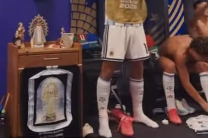 El santuario de la selección argentina en el vestuario