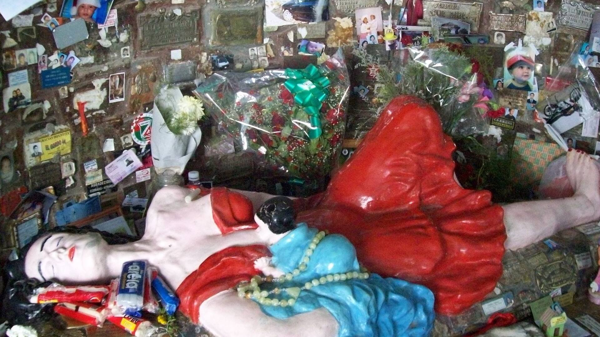 El santuario donde se la puede visitar, en Vallecito, San Juan