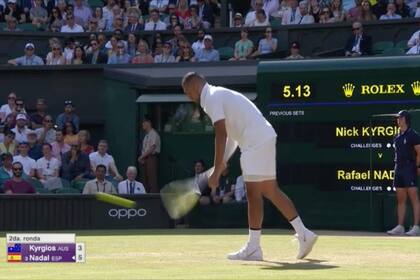 El saque de abajo de kyrios ante Nadal