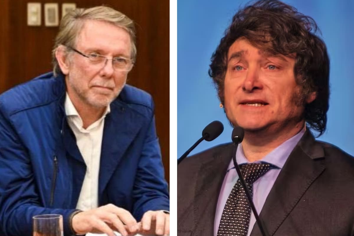 El secretario de Agricultura, Juan José Bahillo, y Javier Milei