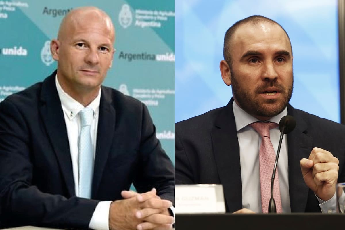 El secretario de Agricultura Matías Lestani y el Ministro de Economía Martín Guzmán