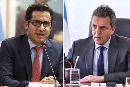 El secretario de Comercio, Matías Tombolini y el ministro de Economía, Sergio Massa