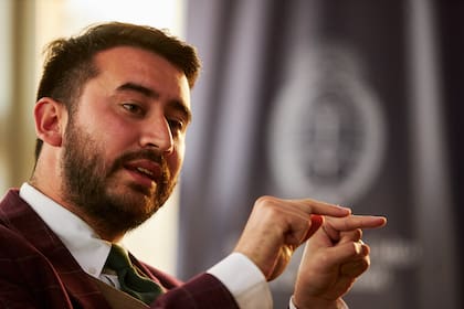 El secretario de Culto, Nahuel Sotelo en entrevista sobre la coyuntura política.
13/08/2025.