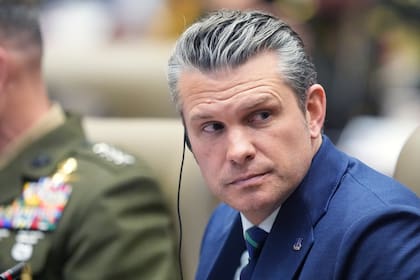 El secretario de Defensa de Estados Unidos, Pete Hegseth, en la inauguración de la Conferencia de la