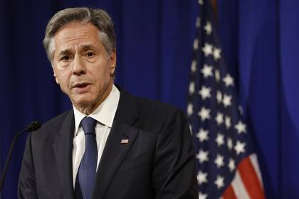 El secretario de Estado estadounidense, Antony Blinken, ofrece una rueda de prensa tras asistir a una sesión de las reuniones de ministros de Asuntos Exteriores del Grupo de los 7 en Tokio, el miércoles 8 de noviembre de 2023. (Jonathan Ernst/Pool Foto via AP)
