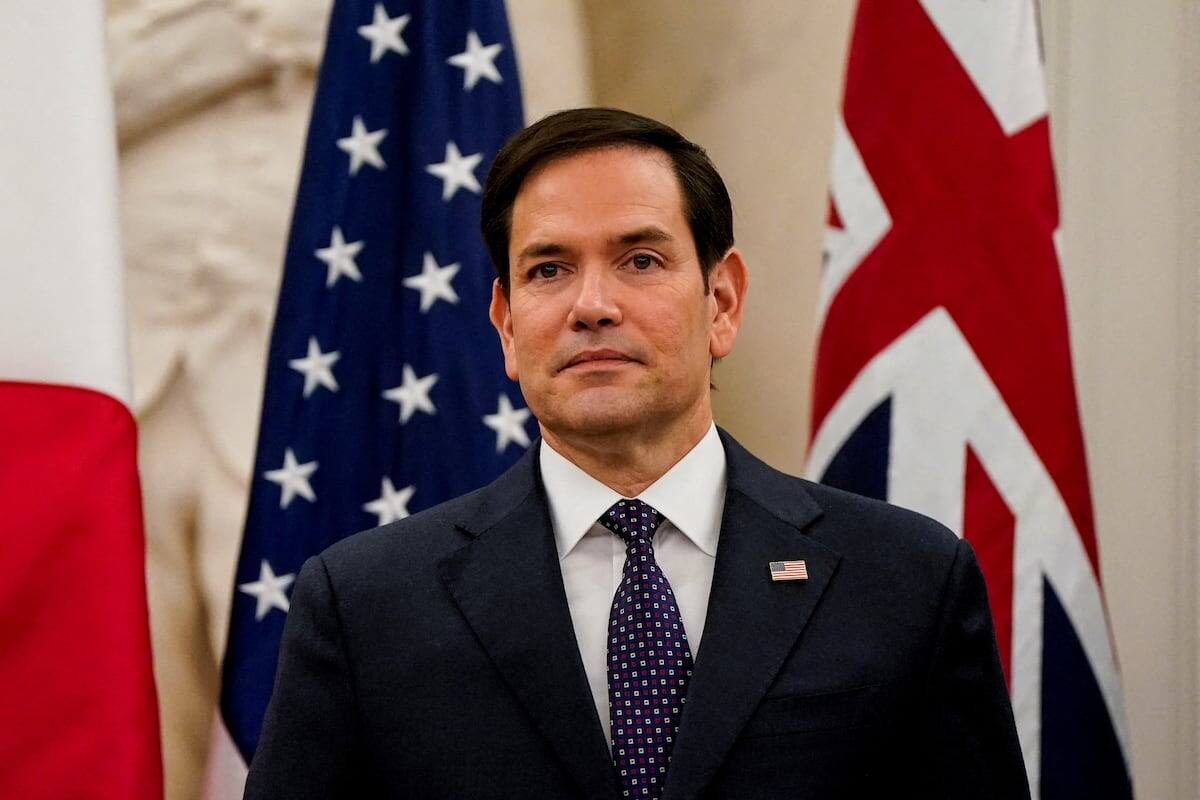 El secretario de Estado, Marco Rubio, en un acto en el Departamento de Estado este martes