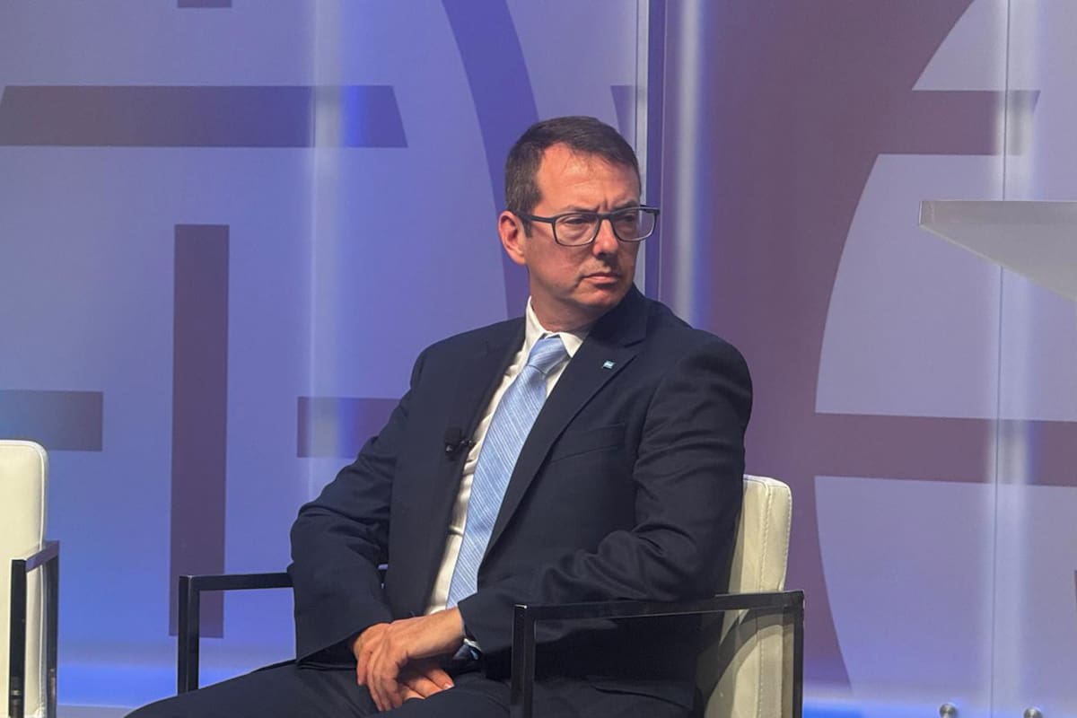 El secretario de Hacienda de la Nación, Carlos Guberman, en el Atlantic Council, en Washington.