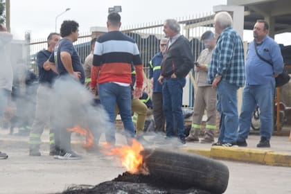 El secretario de SOEA, Daniel Succi durante las movilizaciones del lunes