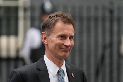 El secretario del Tesoro británico Jeremy Hunt en Londres el 26 de octubre de 2022. . (Foto AP/Frank Augstein)