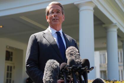 El secretario del Tesoro estadounidense Scott Bessent en la Casa Blanca en Washington, el 9 de abril del 2025