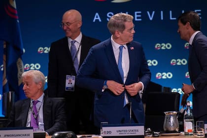 El secretario del Tesoro, Scott Bessent, en la cumbre del G-20 en Asheville, Carolina del Norte.