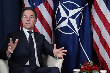 El secretario general de la OTAN, Mark Rutte, en el Foro de Davos.