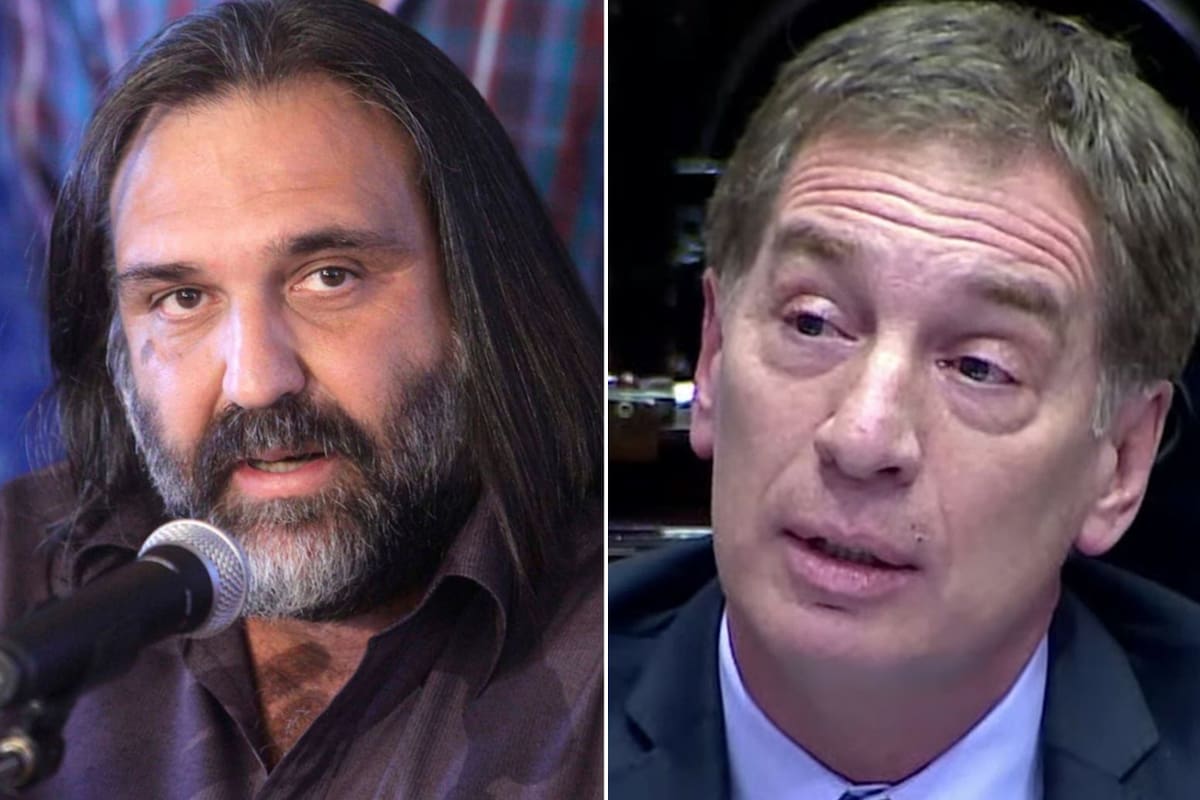 El secretario general de Suteba y el senador nacional Diego Santilli