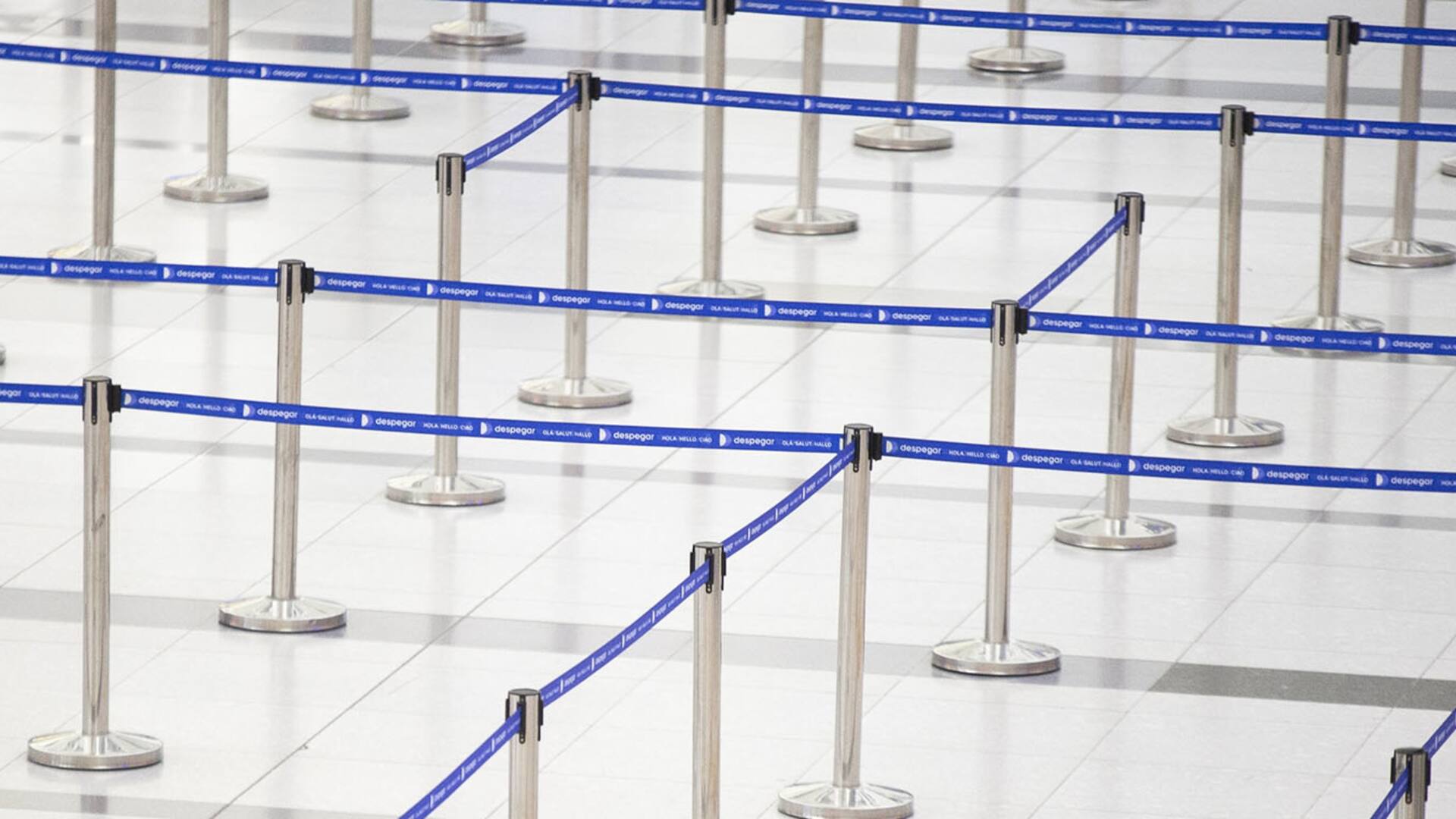 El sector de desembarcos de Ezeiza, vacío tras la llegada de los últimos vuelos de repatriación, a fines de marzo