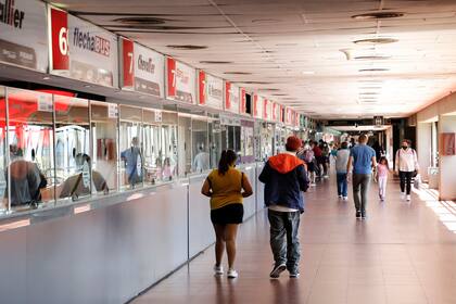 El sector de venta de pasajes, en el primer piso