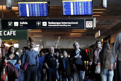 El sector internacional del Aeroparque; con el cambio, los pasajeros deberán ir a Ezeiza