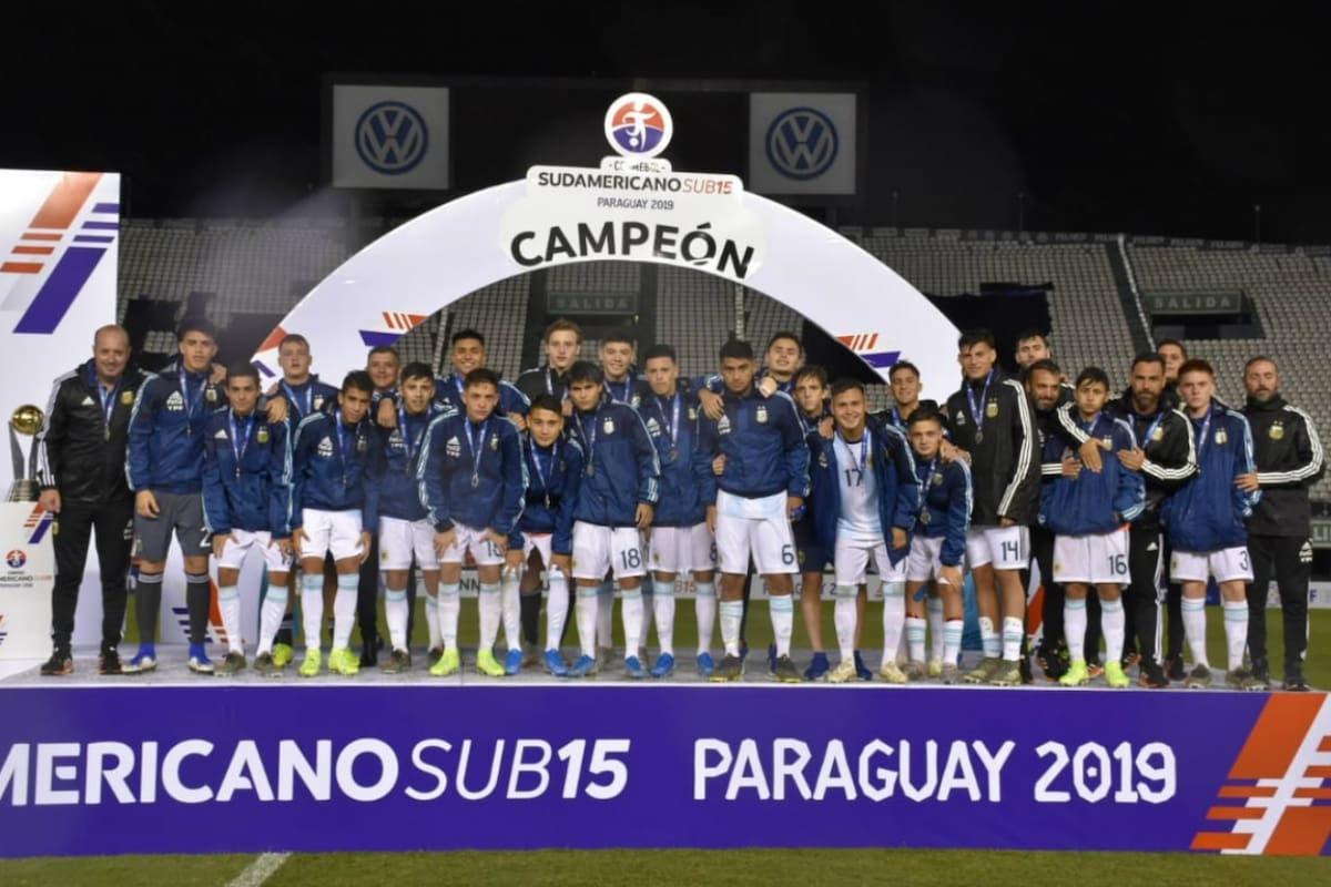 El seleccinado argentino, sub campeón del campeonato Sudamericano Sub 15