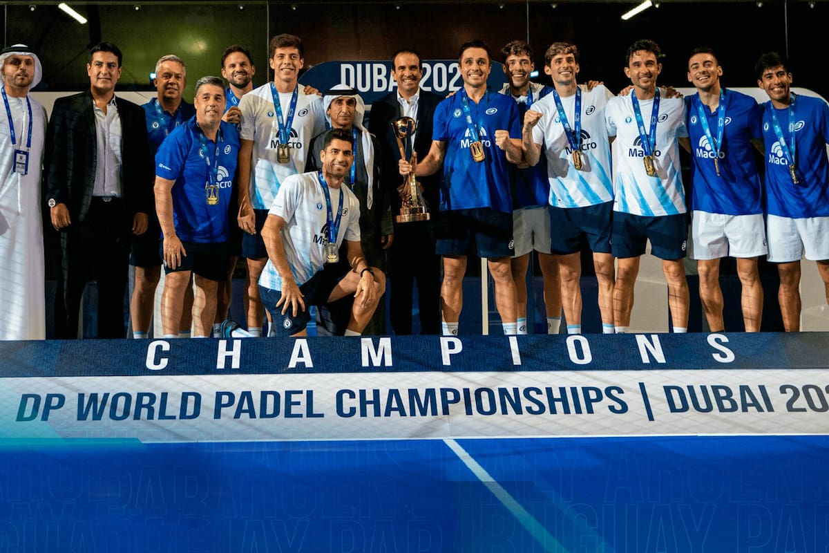 El seleccionado argentino de pádel que se coronó en el Mundial de Dubai